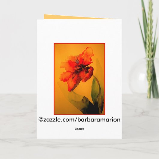 Carte tulipe de perroquet (Dos)