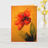 Carte tulipe de perroquet (Fleur jaune)