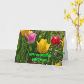 Carte Tulipe de printemps (Fleur jaune)