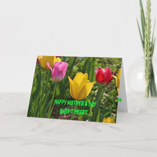 Carte Tulipe de printemps (Devant)