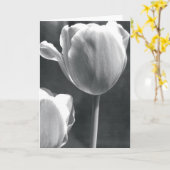 Carte Tulipe en noir et blanc (Fleur jaune)