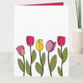 Carte Tulipe florale colorée (Devant)
