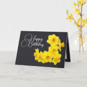 Carte Tulipe Jaune Botanique Printemps Moderne Anniversa (Fleur jaune)
