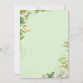 Carte Tulipe jaune vibrant et mariage formel de ranuncul (Dos)