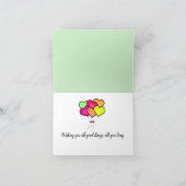 Carte Tulipe, Joyeux Anniversaire, Art du bois japonais (Intérieur)