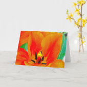 Carte Tulipe orange (Fleur jaune)