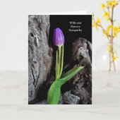 Carte Tulipe pourpre sur bois de chèfle (Fleur jaune)