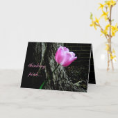 Carte Tulipe rose (Fleur jaune)