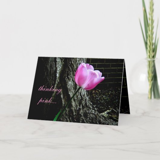 Carte Tulipe rose (Devant)