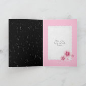 Carte tulipe rose avec perles sympathie (Intérieur)