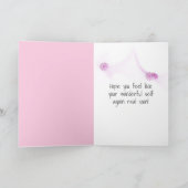 Carte Tulipe rose, ça va bien (Intérieur)