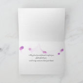 Carte tulipe rose sur la sympathie de la Sainte Bible (Intérieur)