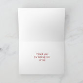 Carte Tulipe rouge unique pour l'amour et l'attention (Intérieur)