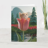 Carte Tulipe Tabby Orange (Devant)
