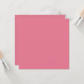 Carte Tulipe Tendance Rose Couleur Uni (Devant/Arrière en situation)