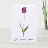 Carte Tulipe Violette Élégante Personnalisée (Devant)
