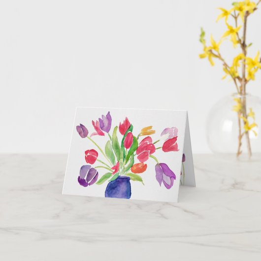 Carte Tulipes (Fleur jaune)