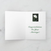 CARTE TULIPES BLANCHES DU MARIAGE CONGRATS/TWO (Intérieur)