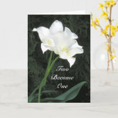 CARTE TULIPES BLANCHES DU MARIAGE CONGRATS/TWO (Fleur jaune)