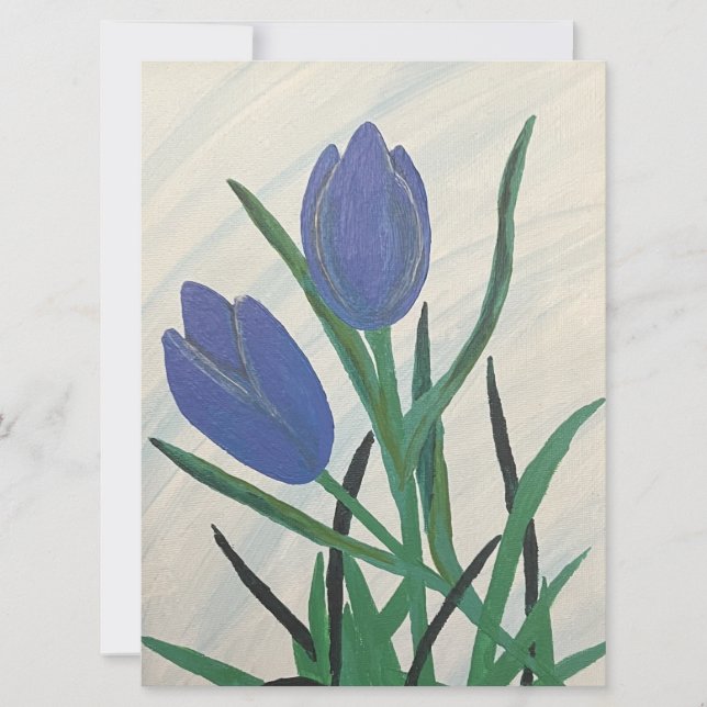 Carte Tulipes bleues (Devant)