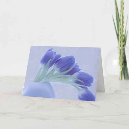 Carte Tulipes bleues encore vie (Devant)
