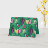 Carte Tulipes Colorées (Fleur jaune)