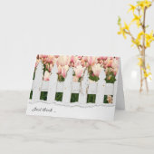 Carte Tulipes d'amitié et vieille clôture (Fleur jaune)
