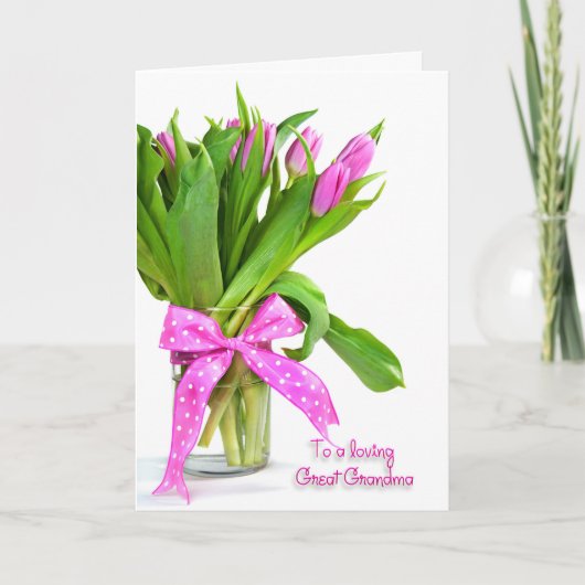 Carte Tulipes d'anniversaire pour grand grand-père (Devant)