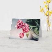 Carte Tulipes dans un vase (Fleur jaune)