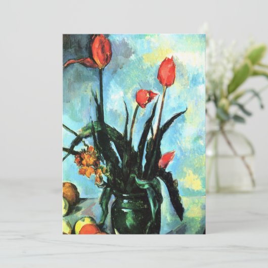 Carte Tulipes dans un vase de Paul Cezanne, Art ancien (Debout devant)