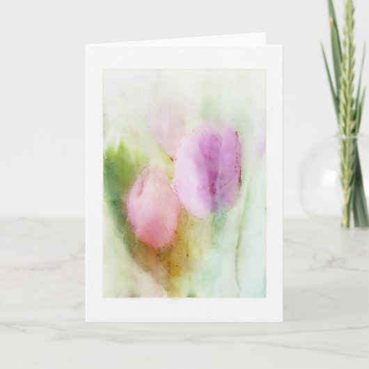 Carte Tulipes d'aquarelle (Devant)