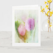 Carte Tulipes d'aquarelle (Fleur jaune)