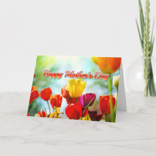 Carte Tulipes de la fête des mères