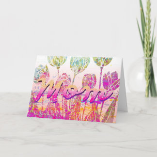 Carte Tulipes de maman personnalisables