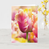 Carte Tulipes en gros plan (Fleur jaune)