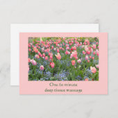 Carte Tulipes et Forget-Me-Nots certificat cadeau (Devant / Derrière)