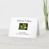 Carte Tulipes jaunes (Dos)