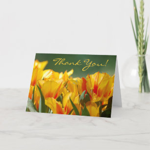 Carte Tulipes Jaunes Merci