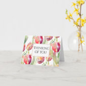 Carte Tulipes peintes Penser à vous (Fleur jaune)