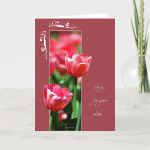 Carte Tulipes-Perte de Fleurs encadrées