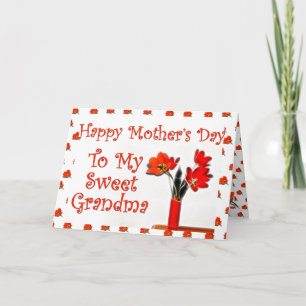 Carte Tulipes pour la fête des mères pour grand-mère
