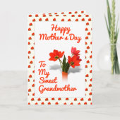 Carte Tulipes pour la fête des mères pour grand-mère (Devant)