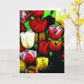 Carte Tulipes pour maman (Fleur jaune)