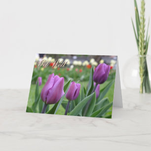 Carte Tulipes pourpres - Bonne Personnaliser