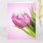 Carte Tulipes roses (Fleur jaune)