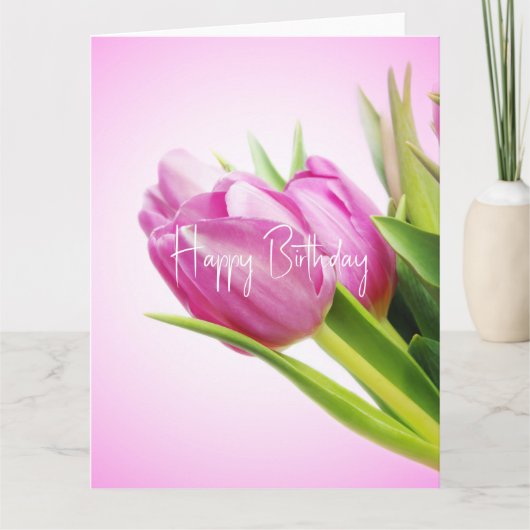 Carte Tulipes roses (Devant)
