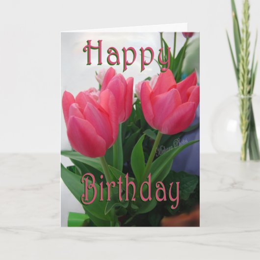 Carte Tulipes roses chaudes (Devant)