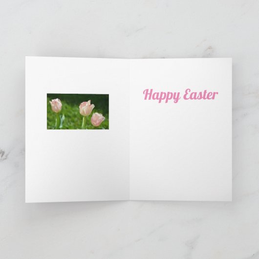 Carte Tulipes roses chics et ensoleillées (Intérieur)