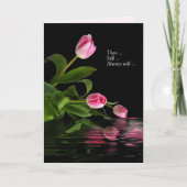 Carte Tulipes roses de l'année dans l'eau (Devant)