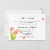 Carte Tulipes Roses Douces Juste Mariées (Dos)